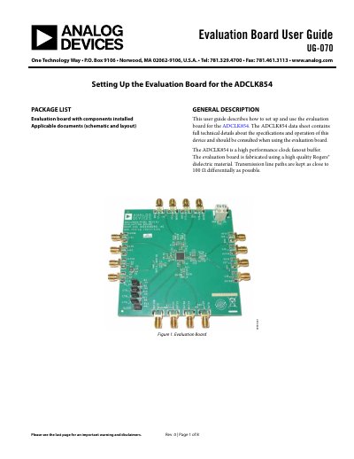 ANALOG DEVICES UG-070 handbook