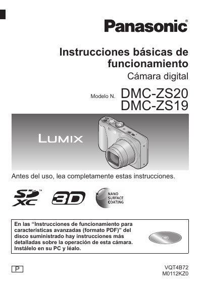 Panasonic DMC-FS20 Manual(1) - cover page