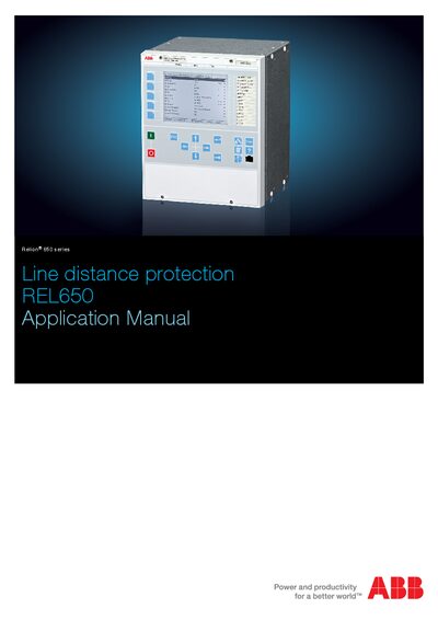 ABB REL650 Line Distance Protection Relay Application Manual - cover page