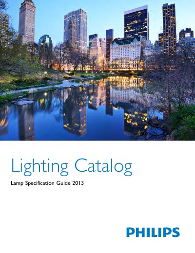 Philips LED Lamp Specification Guide 2013