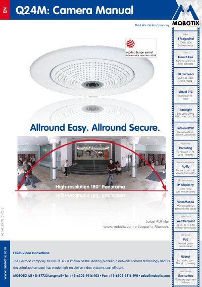 MOBOTIX Q24M Camera Manual - cover page