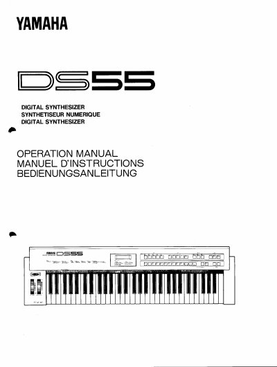 Yamaha DS55 Digital Synthesizer Operation Manual
