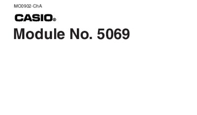 Casio 5069 Watch User Manual - cover page