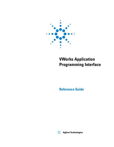 Agilent VWorks Application Programming Interface Reference Guide - cover page