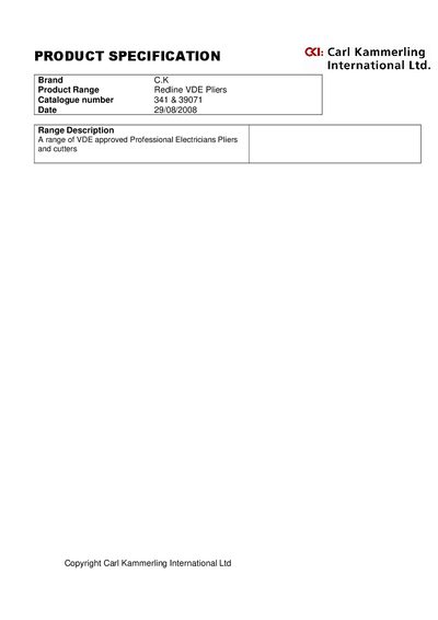 Carl Kammerling 341 39071 handbook - cover page