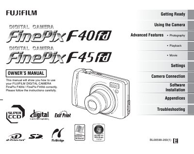 FUJIFILM FinePix F40fd/F45fd Digital Camera Owner's Manual - cover page