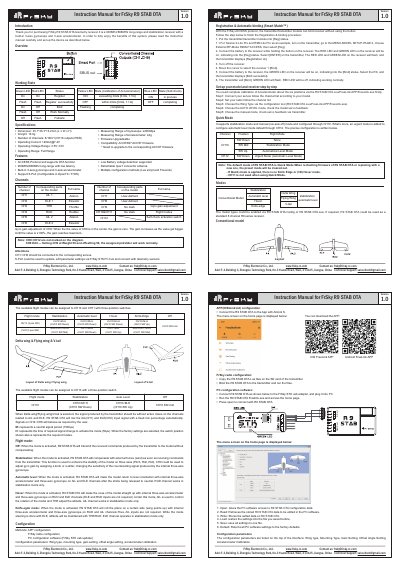 FrSky R9 STAB OTA Telemetry Receiver Instruction Manual - cover page