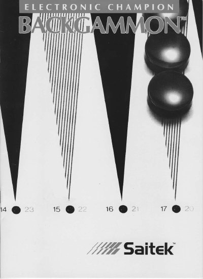 Saitek Electronic Champion Backgammon User's Manual - cover page