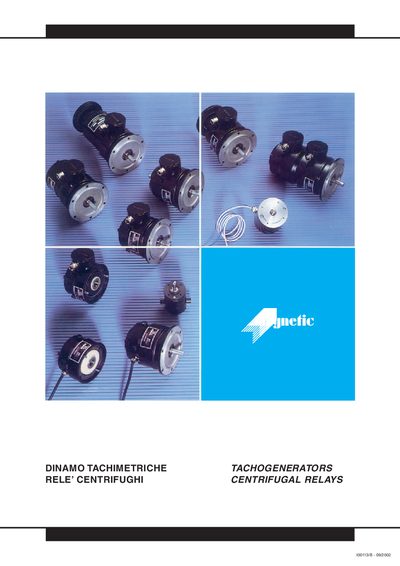 Magnetic BR/BRB/FR/FRB/FRBR/FRD11 Tachogenerators and Centrifugal Relays Data Sheet - cover page