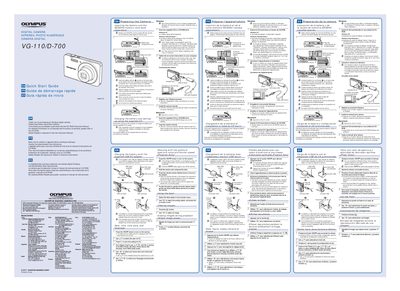 OLYMPUS VG-110/D-700 Quick Start Guide
