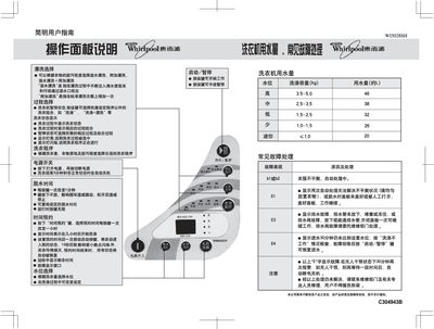 Whirlpool WI50285Hwashing machine user manual - cover page