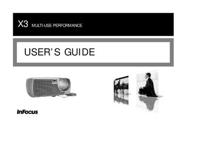 InFocus X3 User Manual - cover page