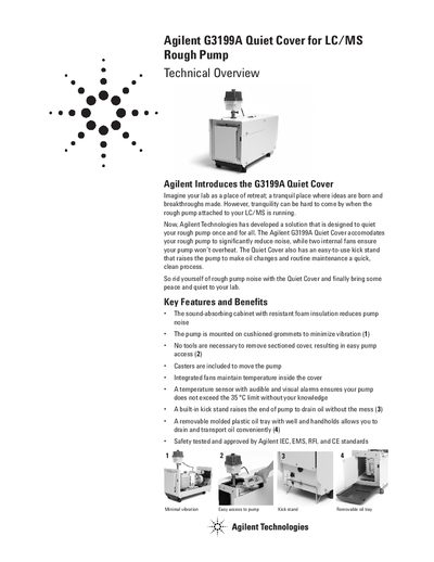 Agilent G3199A Quiet Cover for LC/MS Rough Pump Product Overview - cover page