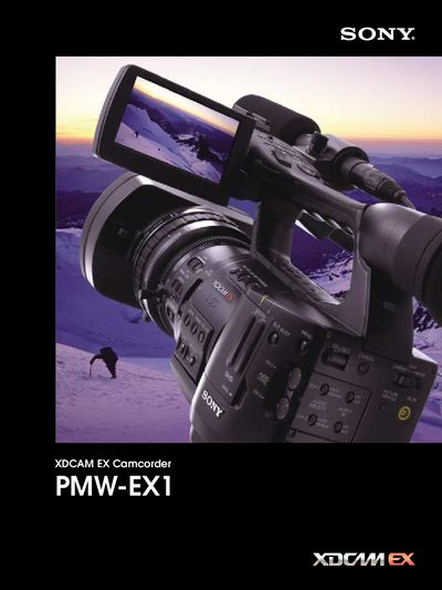 Sony PMW-EX1 User Manual - cover page