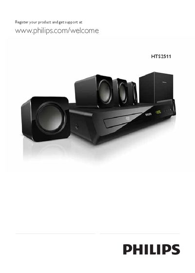Philips HTS2511 Home Theater System User Guide - cover page