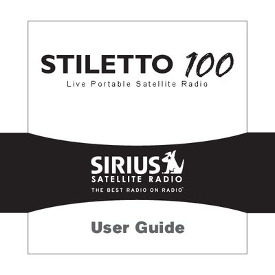 SIRIUS Stiletto 100 User Guide - cover page