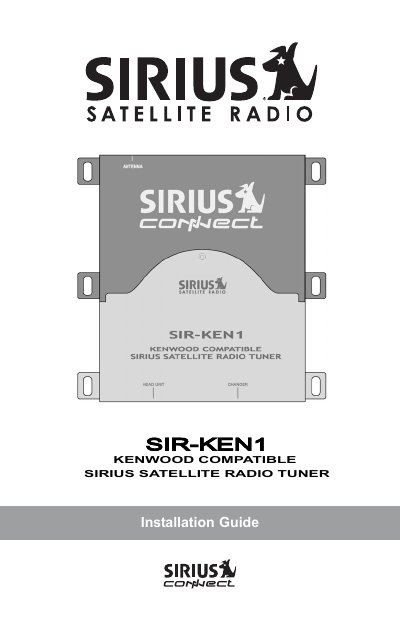 SIRIUS SIR-KEN1 Installation Guide - cover page