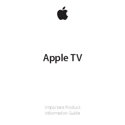 Apple TV Important Product Information Manual - cover page