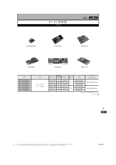 Murata DC-DC Converter Product Catalog - cover page