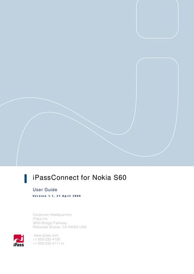 iPass iPassConnect for Nokia S60 User Manual - cover page