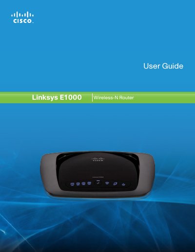 Linksys E1000 Wireless-N Router User Guide