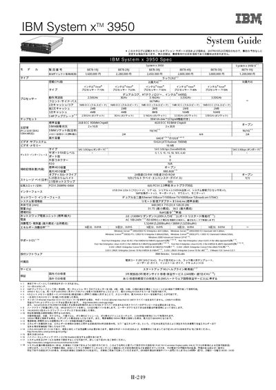 IBM System x 3950 Product Catalog