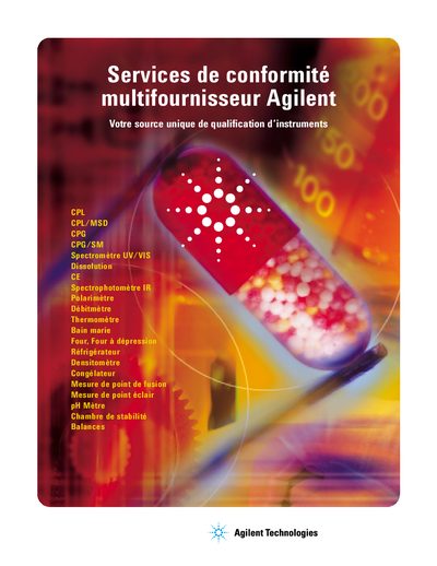 Agilent Multi-Vendor Compliance Services Product Brochure - cover page