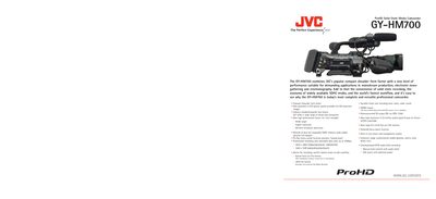 JVC GY-HM700 Camcorder User Manual - cover page