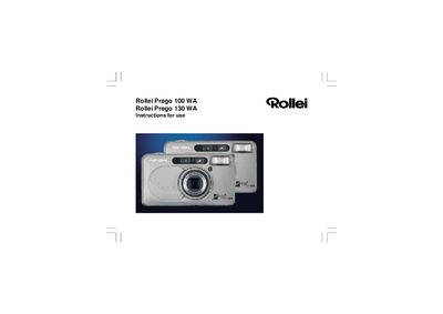 Rollei Prego 100 WA and Prego 130 WA User Manual - cover page