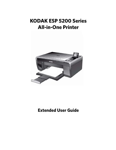 Kodak ESP 5200 Series All-in-One Printer User Guide