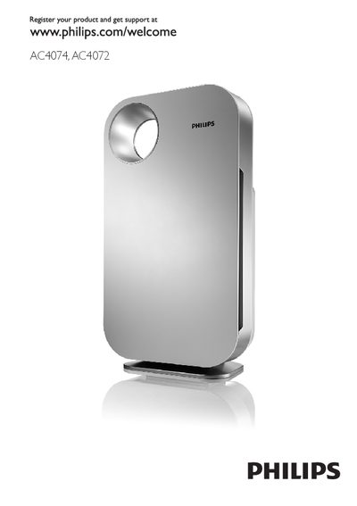 Philips AC4074/AC4072 Air Purifier User Manual - cover page