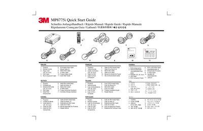3M MP8775i Multimedia Projector Quick Start Guide - cover page