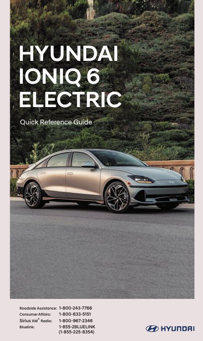 Hyundai IONIQ 6 Quick Reference Guide - cover page
