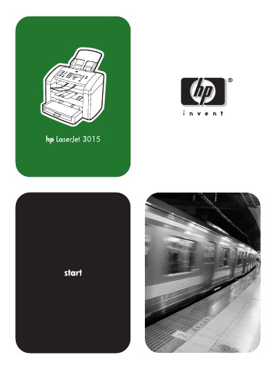 HP LaserJet 3015 All-in-One User Guide - cover page
