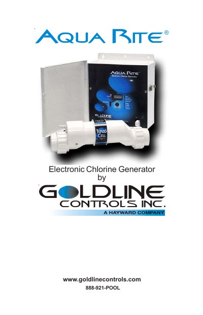 Goldline Controls AQUA RITE LD CG Electronic Chlorine Generator User Manual - cover page