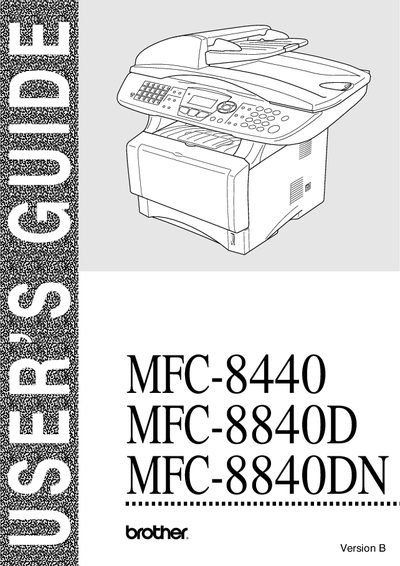 Brother MFC-8440 / MFC-8840D / MFC-8840DN User Manual - cover page
