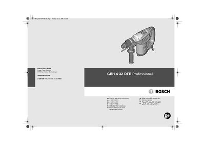 Bosch GBH 4-32 DFR Professional User Manual - cover page