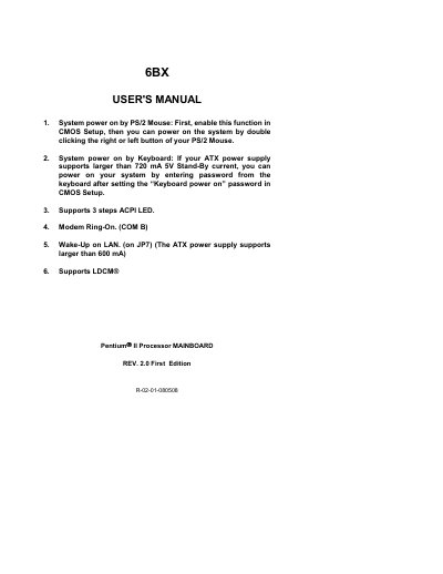 GBT GA-6BX Motherboard User Manual - cover page