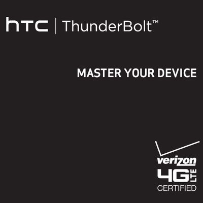 HTC ThunderBolt User Guide - cover page