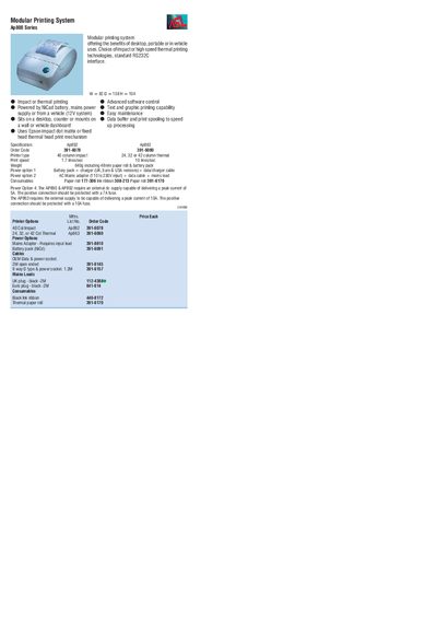 Ap800 Series Modular Printing System Product Leaflet - cover page
