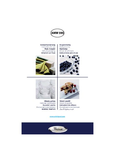 Whirlpool AMW 595 Oven User Manual - cover page