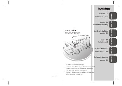 brother Innov-is 4000D/4000 Installation Guide - cover page