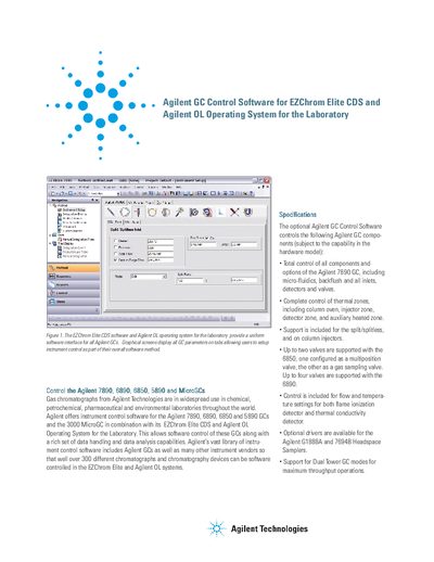 Agilent EZChrom Elite CDS and Agilent OL Operating System Guide - cover page