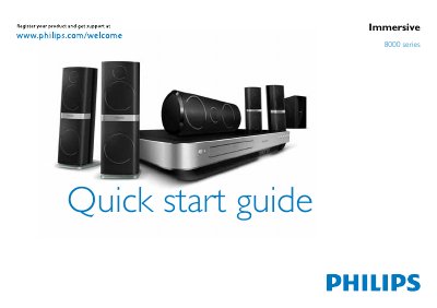 Philips 8000 Series Home Theater Quick Start Guide