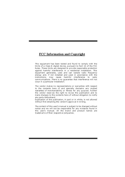Motherboard Description User Manual - cover page