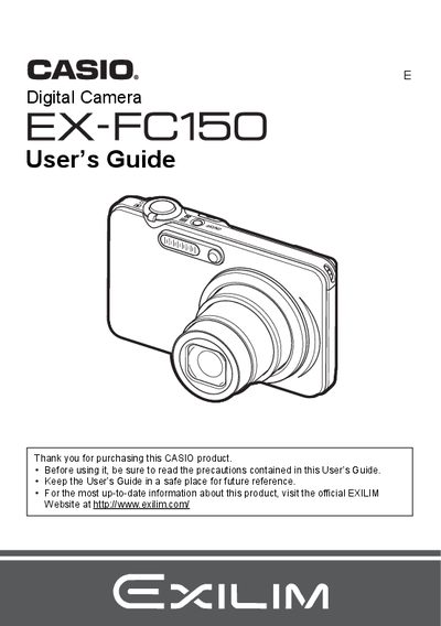 CASIO EX-FC150 Manual(1)(1) - cover page