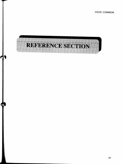 Voice Common Reference Section - cover page