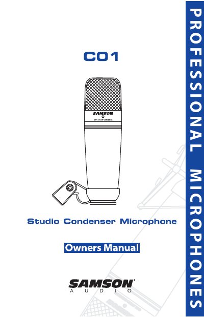 SAMSON CO1 user manual - cover page
