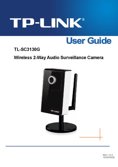 TP-Link TL-SC3130G Wireless 2-Way Audio Surveillance Camera User Guide