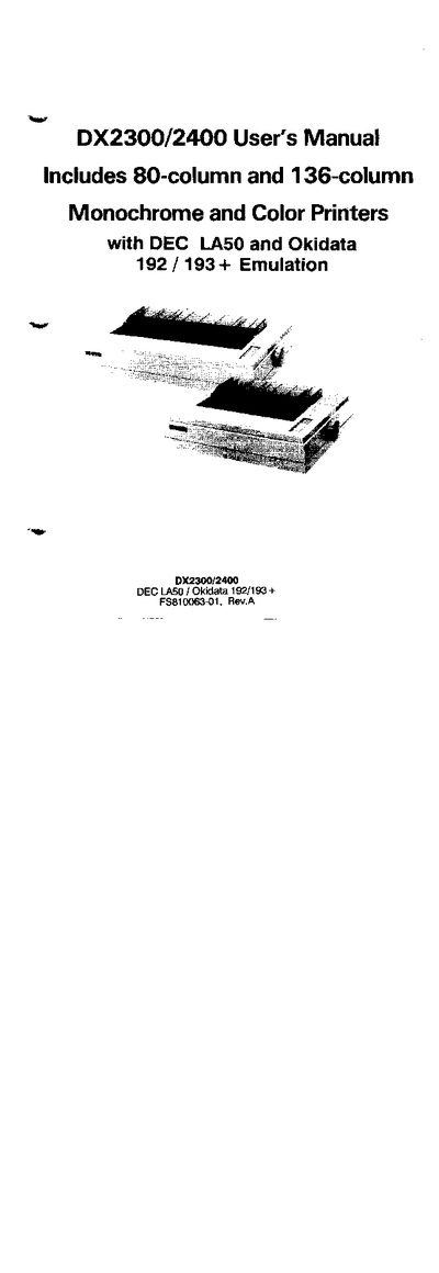 Fujitsu DX2300/2400 User Manual - cover page